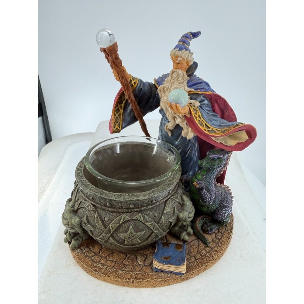 Westland Giftware Wizard Dragon Cauldron Tealight Candle Holder Fantasy Decor